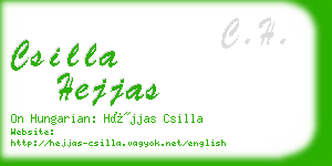 csilla hejjas business card